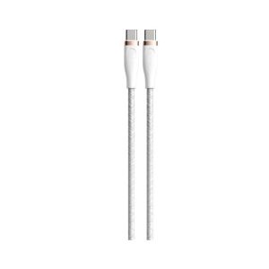 DEVIA EC320 Star Series USB-C to USB-C 3A 60W Zinc Alloy Braid Cable 1.5M - White