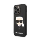 Karl Lagerfeld for iPhone 15 Plus & 14 Plus Silicone Karl's Head Hard Case - Black