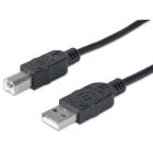 Manhattan 333368 Hi-Speed USB Printer A Male / B Male Cable 1.8M - BlackDC047