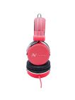 L'avvento (HP06R) Headphone Stereo Golden Plug With 40mm Speaker Driver - 1.5M - Red