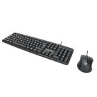Manhattan 178464 Wired Keyboard and Optical Mouse Set - Black