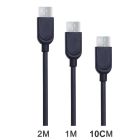 L'avvento (MP027) 3 Pack Micro USB Cable to USB (1M - 2M - 10CM) - Black 
