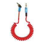 L’avvento (MP327) AUX Coiled Audio Cable - Red