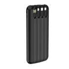 Devia Kintone series Power Bank with 4 cables 10000mAh - Black 