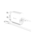 Devia RLC-383 Smart Series 25W PD Quick Home Charger Set With Type-C Cable - White
