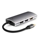 L'avvento (US016) Type-C Hub 5in 1 - 2 USB 2.0, HDMI 4K RJ45 87W PD Power OutputUS016