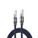 Remax – Zinc Alloy Fast Charging Data Cable With Light - 100 watt  - 1.2 Meter - Dark Blue - RC-C130