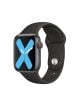 Coteetci Silicon Strap For Apple watch for 42/44/45 - Black