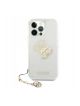 Guess GUHCP13LKS4GGO PC/TPU Case Transparent 4G Electroplated Logo With Charm For iPhone 13 Pro - Gold