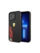 Ferrari PU Leather Case With Printed Big SF Logo For iPhone 14 - Black