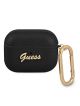 Guess Case Saffiano Script Metal Collection For AirPods Pro - Black