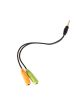 2B ( CV198 ) Converter audio  from smart phone 3.5 mm socket  to two socket PC ( Mic + Headphone )