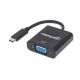 Manhattan USB-C to VGA Converter USB 3.2 Gen 1 Type-C Male to VGA Female - Black