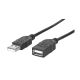 Manhattan Hi-Speed USB 2.0 Extension Cable USB 2.0 Type-A Male to Type-A Female 480 Mbps 1.8m - Black