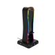 Spirit of Gamer SOG-STD1 Universal RGB Headset Stand With USB Hub Removable Cable Guide For Your Mouse Non-slip Weighted Base RGB Backlighting 11 Preset Effects