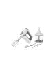 Tornado Hand Mixer 400W With 5 Speeds and Chopper - White -THM400SS