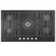 Beko Gas hob 5 burners 90 cm - full safety - automatic ignition - black glass - HISW95226SEL