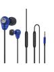 L'avvento (HP66L) Sleeping earphone with Mic  3.5mm with Volume Control - Blue