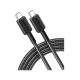 Anker 322 USB-C to USB-C Cable  3ft Braided - Black - A81F5H11