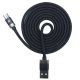 لافينتو MP475 كابل شحن مايكرو USB 5 Pin 2.1 A - طوله 2 متر - أسود*فضي