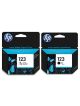 HP 123 Black Original Ink & HP 123 Tri-color Original Ink Cartridge